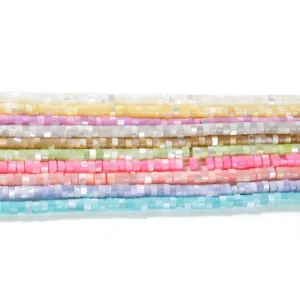 Perline distanziatrici colorate in madreperla 2x4mm per la creazione di gioielli fai da te