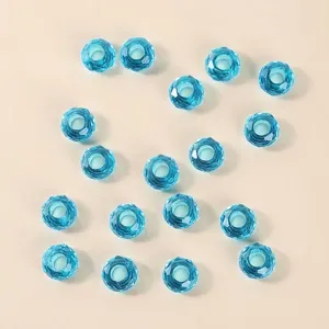 14mm faceted light blue crystal abacus beads for DIY handmade jewelry making crafts