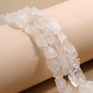 8-13 mm unregelmäßige klare Kristall-Rohsteine für DIY Halsketten und Schmuckzubehör