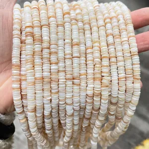 7-8mm natuurlijke witte parelmoer zoetwater schelp kralen voor DIY sieraden maken