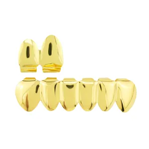 Hip Hop Übertrieben Glatte Zahnschmuck Set Für Herren Damen Oben Unten Mund Dekoration Party Aufführung Requisiten Körperschmuck