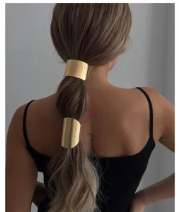 Eleganter minimalistischer Haarclip aus Goldlegierung für Damen, stilvoller Haarschmuck