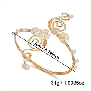 Misure dettagliate di dimensioni e peso per bracciale da braccio con conchiglie