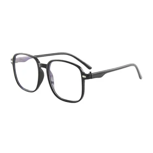 Occhiali anti-luce blu con montatura quadrata nera classica per protezione degli occhi