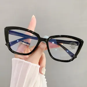 Vintage Cat Eye Blue Light Blocking Glasses For Women Men Large Frame Fashion Optical Spectacles Clear Lens Computer Eyeglasses