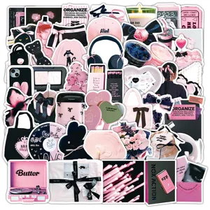 Waterproof PVC Graffiti Stickers Cute INS Style Aesthetic Journal DIY Notebook Decals For Scrapbooking Phone Case Decoration
