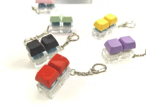 Mechanical keyboard switch keychain decompression toy colorful portable keyring pendant