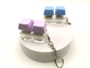 Mechanical keyboard switch keychain decompression toy fidget clicker pendant backpack charm