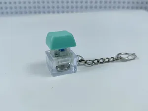 Luminous mechanical keyboard keycap keychain decompression toy transparent portable pendant