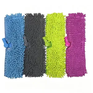 Set de repuesto de mopa de microfibra, paños lavables multicolores para la limpieza de suelos del hogar.