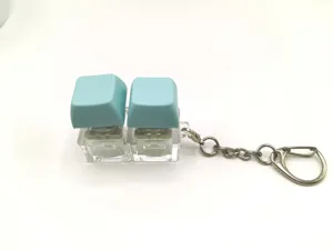 Mechanical keyboard switch keychain, glowing decompression pendant charm for bags keys.