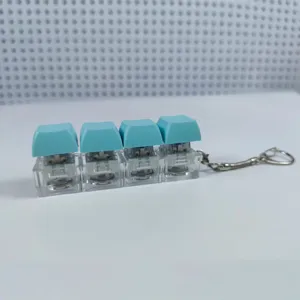 Portachiavi fidget con 4 interruttori per tastiera meccanica luminosa azzurro