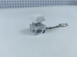 Mechanical keyboard switch keychain light up fidget toy clear keycap pendant stress relief