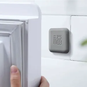 Fermaporta in Silicone Tappetino Anticolisione Autoadesivo Proteggi Parete Carattere Fu Paracolpi per Maniglia di Porta
