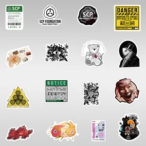 SCP Foundation Design Vinyldruck Wasserdichte dekorative Aufkleber Set Detailansicht