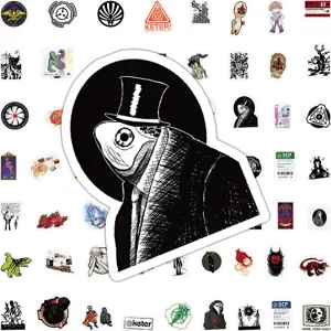 SCP Foundation Graffiti Aufkleber 60 Stk wasserdichte Vinyl Decals fuer DIY Tagebuch Deko