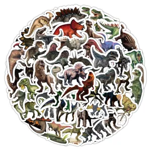 100τμχ αυτοκόλλητα δεινοσαύρων Jurassic αδιάβλητα βινυλίου για laptop βαλίτσα.