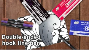 Doppelseitiger Fineliner Markierungsstift Set für professionelles Kunstzeichnen.