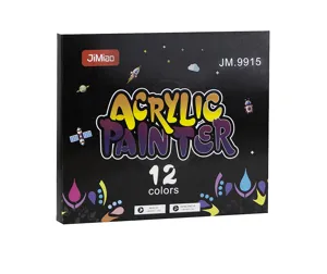 Set van 12 acryl verfmarkers dubbele punt watervaste tekennen voor canvas steen hout