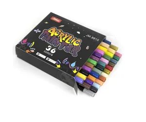 36 Kleuren Acryl Verf Stiften Dubbele Punt Marker Set voor Steen Canvas Hout Kunst