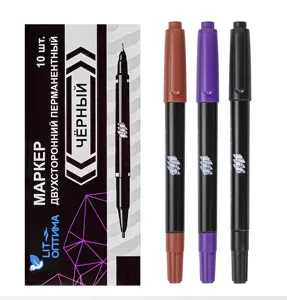Detailansicht der doppelseitigen Marker mit feinen und breiten Spitzen zum Zeichnen und Malen.