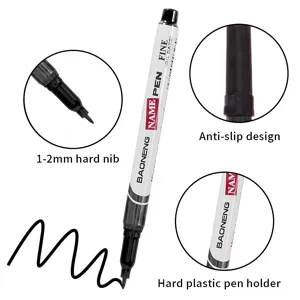 Rotulador permanente a base de aceite con punta dura de 1-2mm para dibujo y escritura precisos.