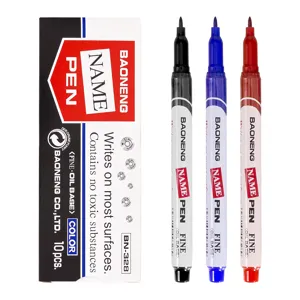 Boligrafo marcador permanente base de aceite punta fina 1.0mm negro azul rojo set