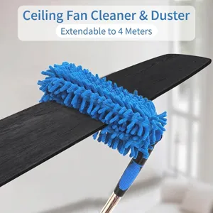 Ausziehbarer Chenille-Staubwedel für Deckenventilatoren und hohe Decken bis 4m