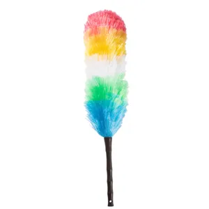 Plumero electrostático de PP colorido para limpieza del hogar, cepillo flexible.