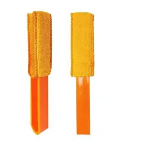 Cepillo de limpieza de persianas de microfibra naranja para rejillas de aire acondicionado