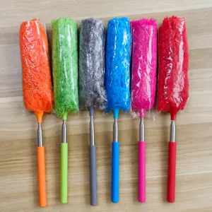 Household Retractable Microfiber Dust Duster Bendable Electrostatic Dusting Brush For Home Office Cleaning Tool