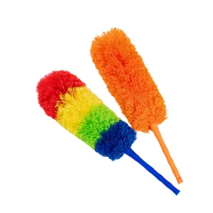 Juego de plumero electrostatico colorido, herramienta de limpieza de fibra PP para casa.