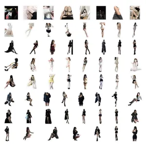 60pcs Sexy stockings girl stickers for laptop and DIY handbook decoration