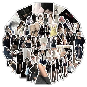 60pcs sexy girl stickers in stockings and school uniforms for laptop, iPad and DIY