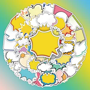 Beschreibbare Papier Sprechblasen Aufkleber Comic Pop Art Stil Dekorative Etiketten Für Scrapbook DIY Handyhülle Kühlschrank Büro Schule