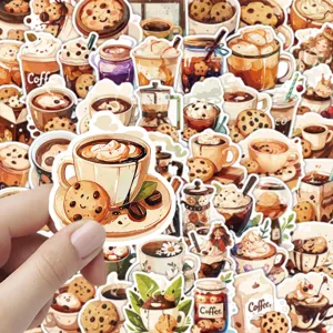 Adesivi vintage per tazze da caffè dipinti a mano per scrapbooking e cover cellulari