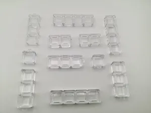 Transparent clear plastic mechanical keyboard switch tester bases for DIY keychain making