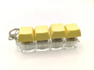 Mechanical keyboard fidget keychain stress relief toy portable decompression pendant keyring