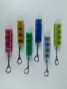 Mechanische toetsenbord schakelaar tester sleutelhanger met transparante lichtgevende toetsen