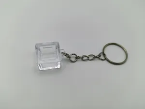 Clear acrylic mechanical switch tester keychain base frame for DIY keyboard accessory