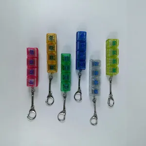 Kleurrijke 4-toets mechanische toetsenbordschakelaar tester sleutelhangers met lichtgevend