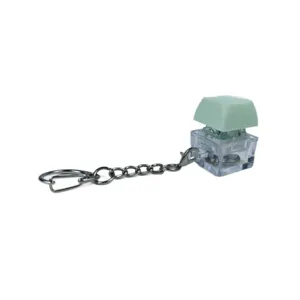 LED glowing mechanical keyboard switch keychain stress relief fidget toy green color