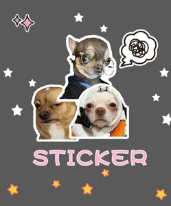 Autocollants de chiot Chihuahua drôles avec expressions réalistes et fini imperméable