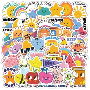 Kinder Beloning Stickers Motiverende Kleurrijke Zelfklevende Decals Voor Kleuterschool School Klasslokaal Leerling