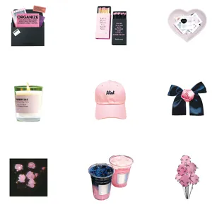 Aesthetic black and pink sticker set ins style DIY journal notebook decoration decal pack