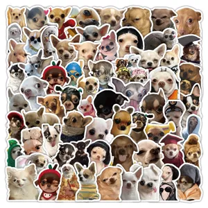 Autocollants Meme Chien Chihuahua Drôles Décalcomanies en Vinyle Imperméables pour Ordinateur Bagages Téléphone Skateboard