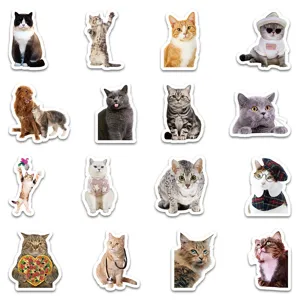 Lot de 200 autocollants réalistes de chats et chiens mignons pour décoration DIY