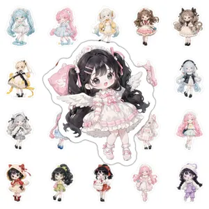 Set adesivi ragazza anime carina, adesivi impermeabili principessa loli per studenti.