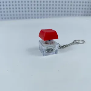 Transparent Mechanical Keyboard Switch Keychain LED Light Fidget Stress Relief Toy Pendant