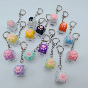 Porte-clés de touches de chat lumineux en plusieurs couleurs pour claviers mécaniques de jeu